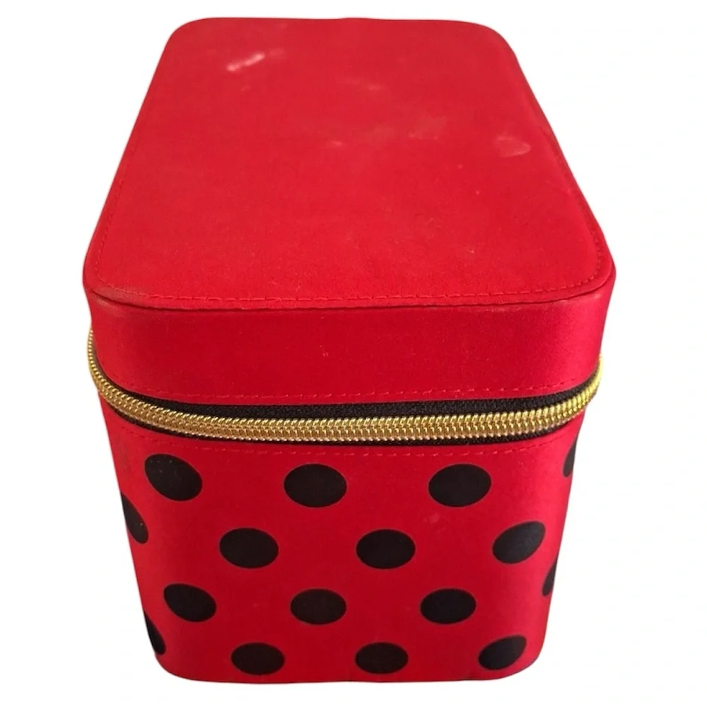 Marc Jacobs Red Cosmetic Bag with Black Polka Dots